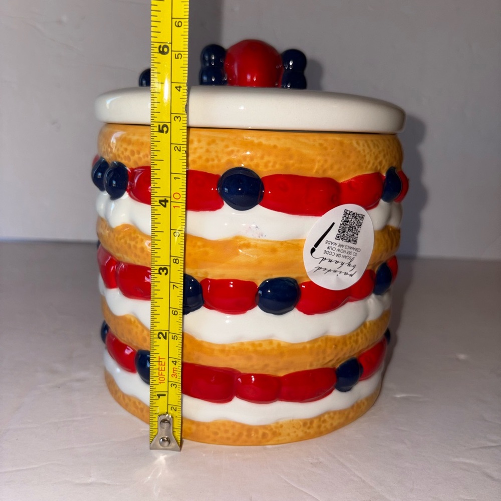 NWT - Lang by Design Strawberry Shortcake Ceramic Canister - Picture 3 of 9